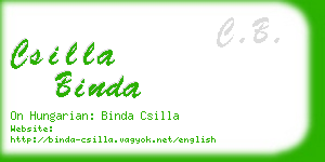 csilla binda business card